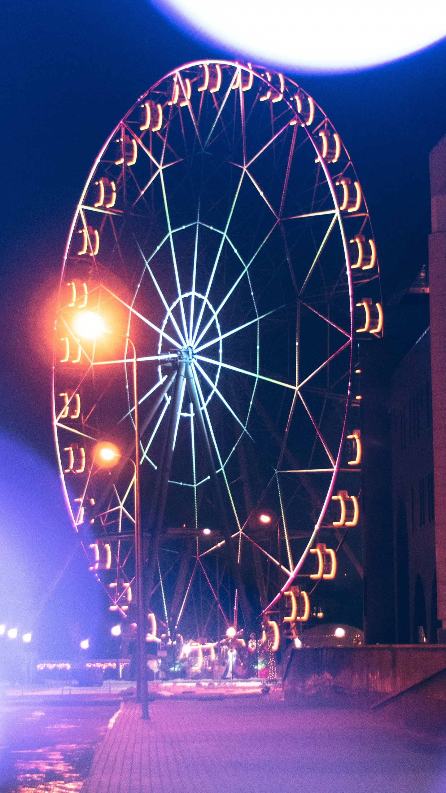 Light, Yaroslavl, Blue, Purple, Electricity. Wallpaper in 1440x2560 Resolution