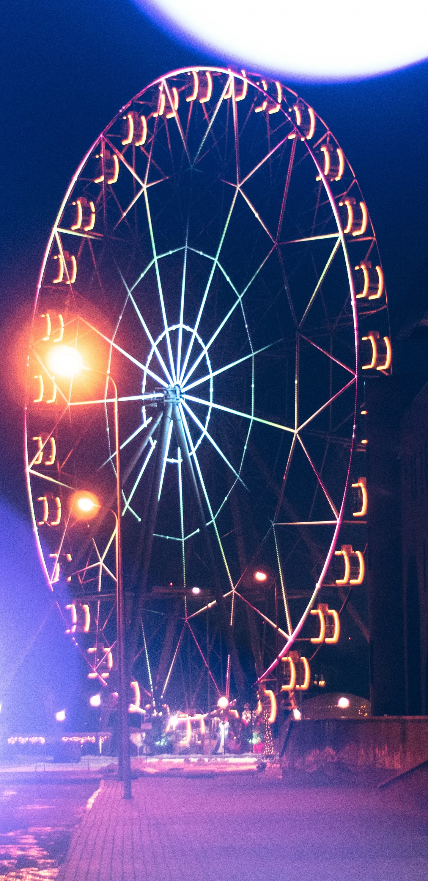 Luz, Yaroslavl, Azul, Morado, Electricidad. Wallpaper in 1440x2960 Resolution