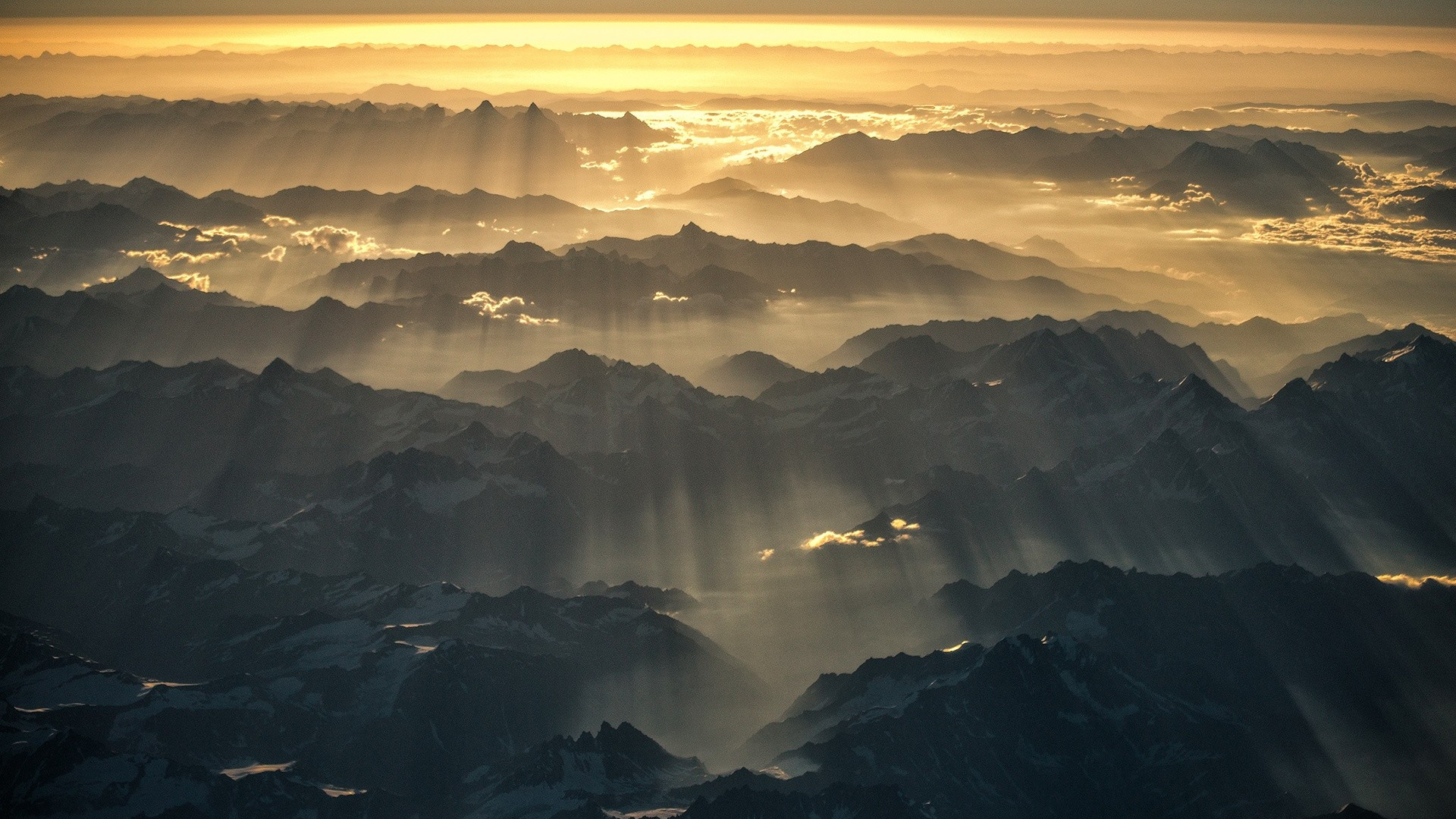 Aerial View of Mountains During Daytime. Wallpaper in 1920x1080 Resolution