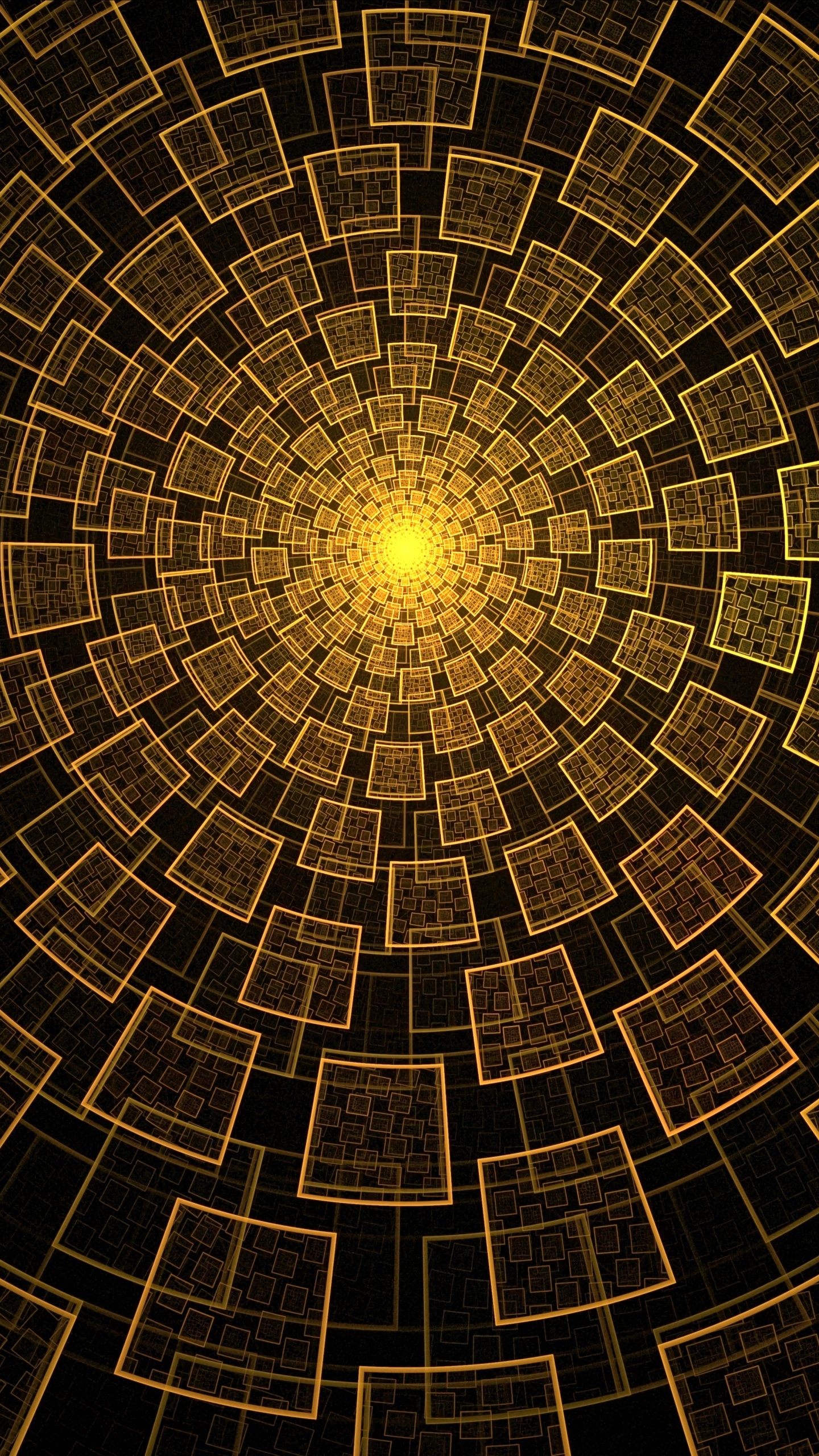 Ilustración Redonda en Blanco y Negro. Wallpaper in 1440x2560 Resolution