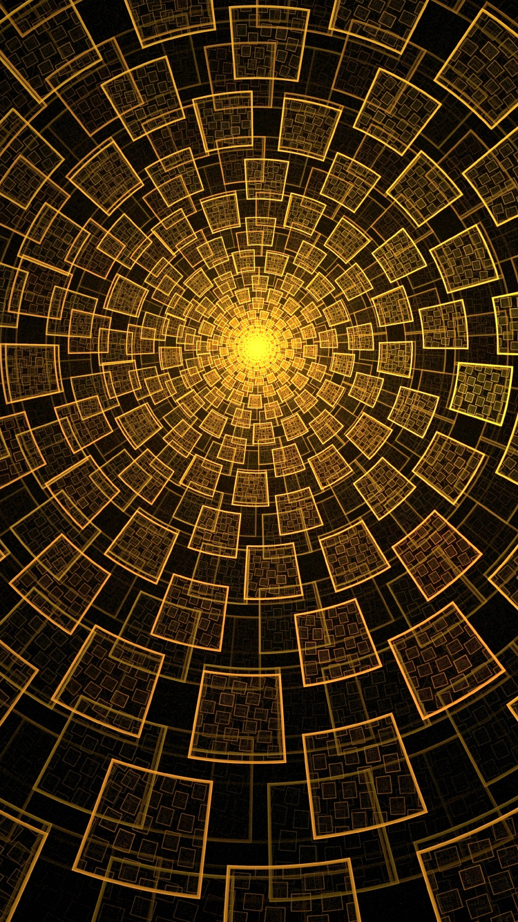 Ilustración Redonda en Blanco y Negro. Wallpaper in 750x1334 Resolution