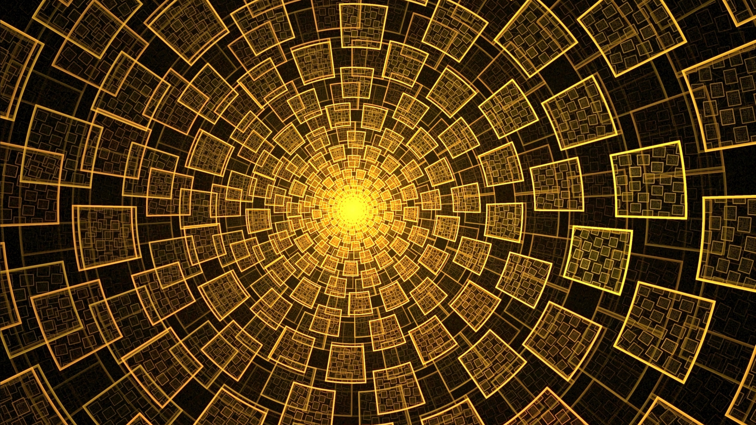 Schwarze Und Weiße Runde Illustration. Wallpaper in 2560x1440 Resolution