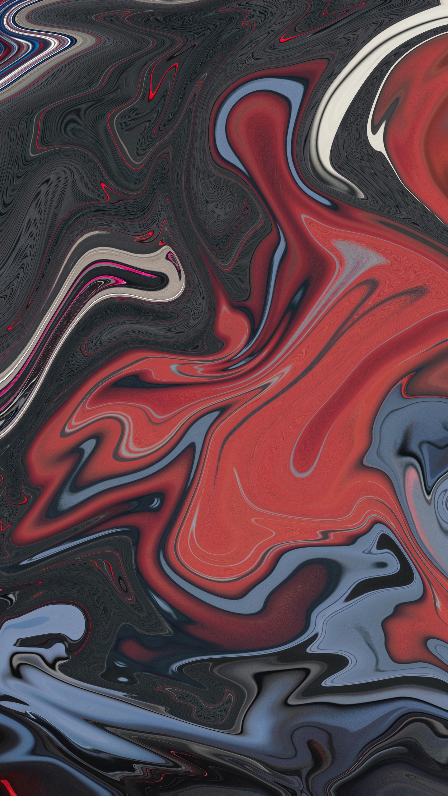 Red White and Black Abstract Painting. Wallpaper in 1440x2560 Resolution