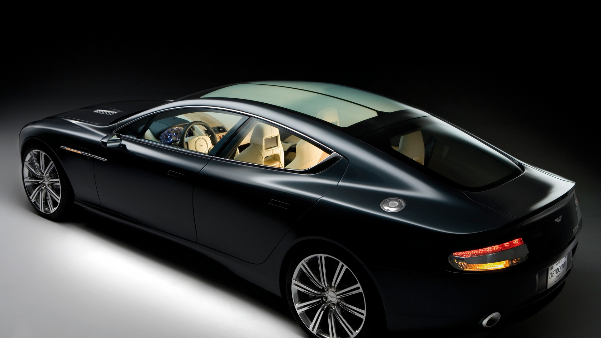 Porsche 911 Noire Sur Fond Noir. Wallpaper in 1920x1080 Resolution