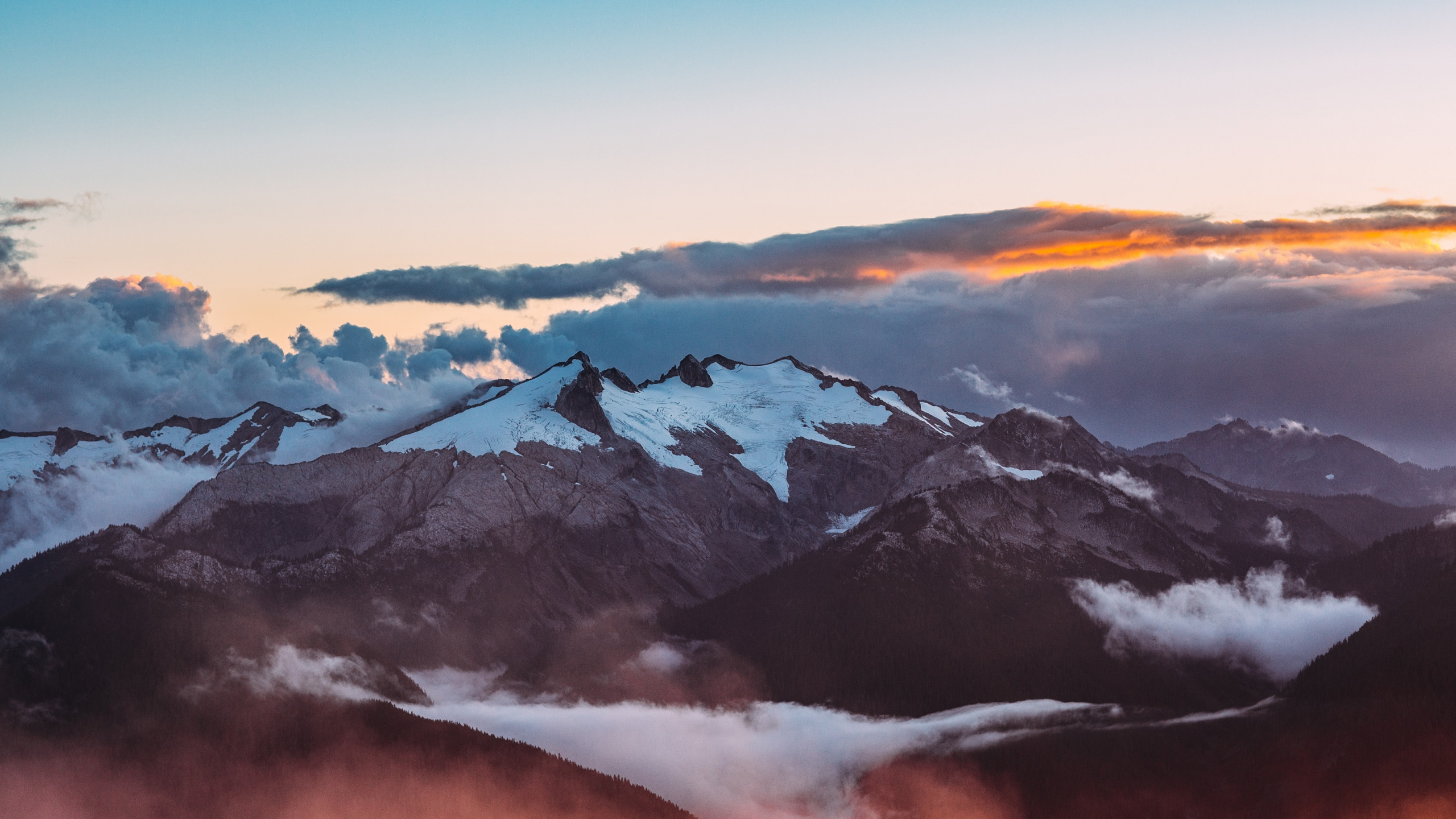 Alpes, Puesta, Las Formaciones Montañosas, Ridge, Fe. Wallpaper in 2560x1440 Resolution
