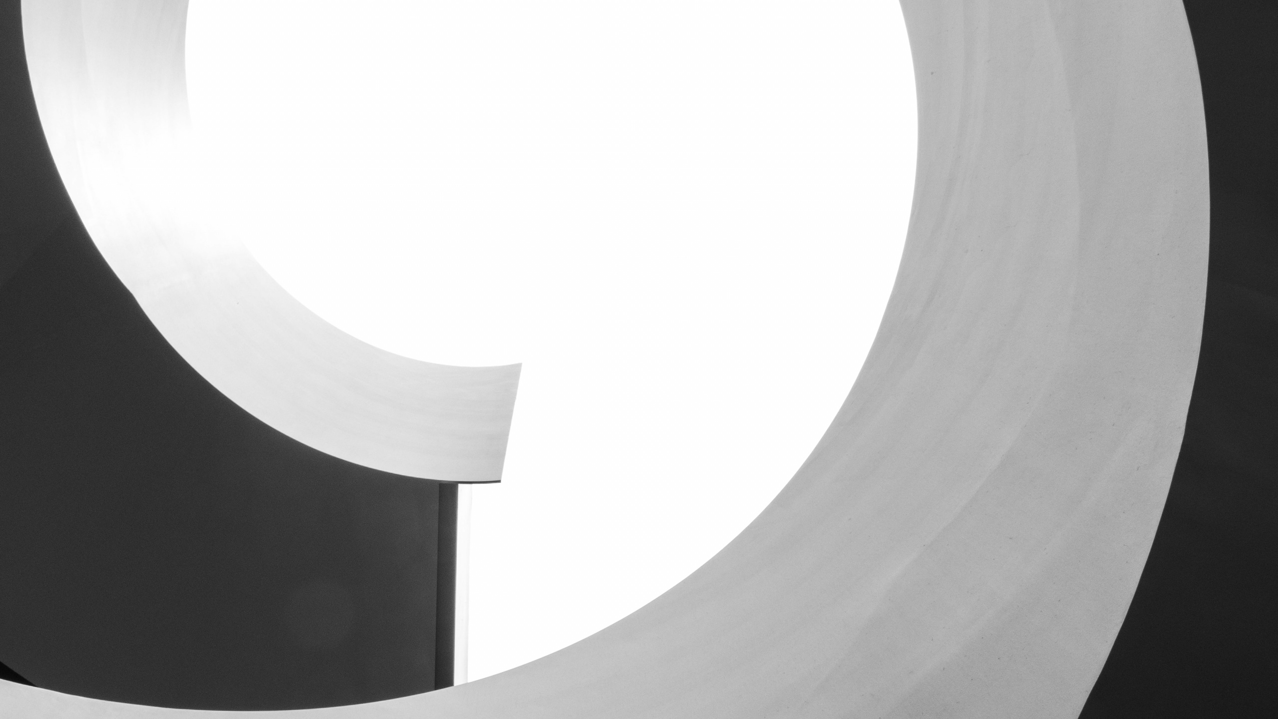 Black and White Round Tunnel. Wallpaper in 2560x1440 Resolution