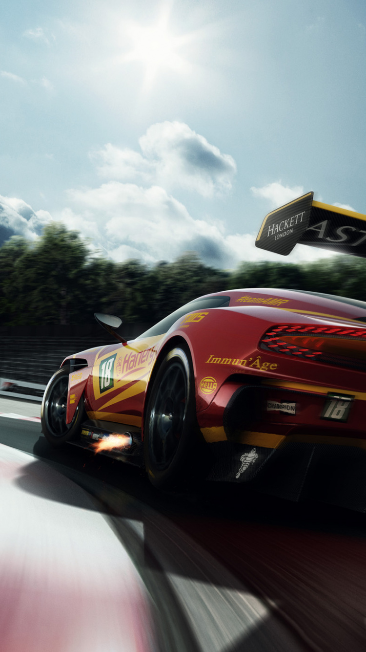 Red and Black Ferrari f 1 on Road. Wallpaper in 750x1334 Resolution