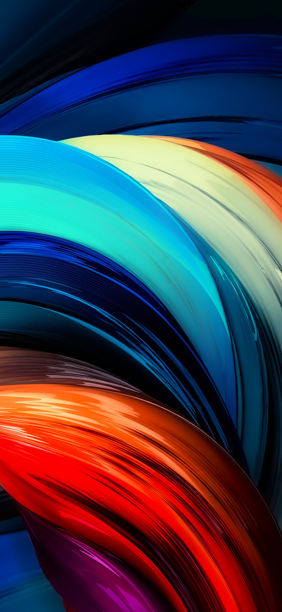 Lenovo, 联想tab P11 Pro, 色彩, 光, Azure 壁纸 1125x2436 允许