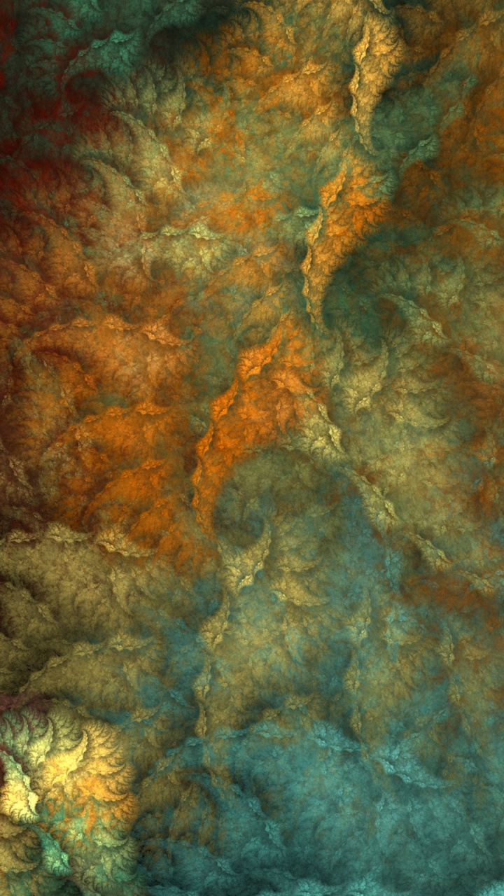 Peinture Abstraite Bleue et Brune. Wallpaper in 720x1280 Resolution