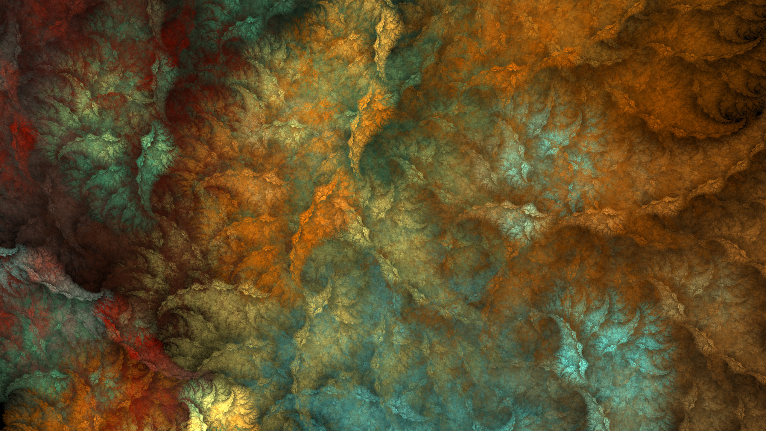 Pintura Abstracta Azul y Marrón. Wallpaper in 2560x1440 Resolution