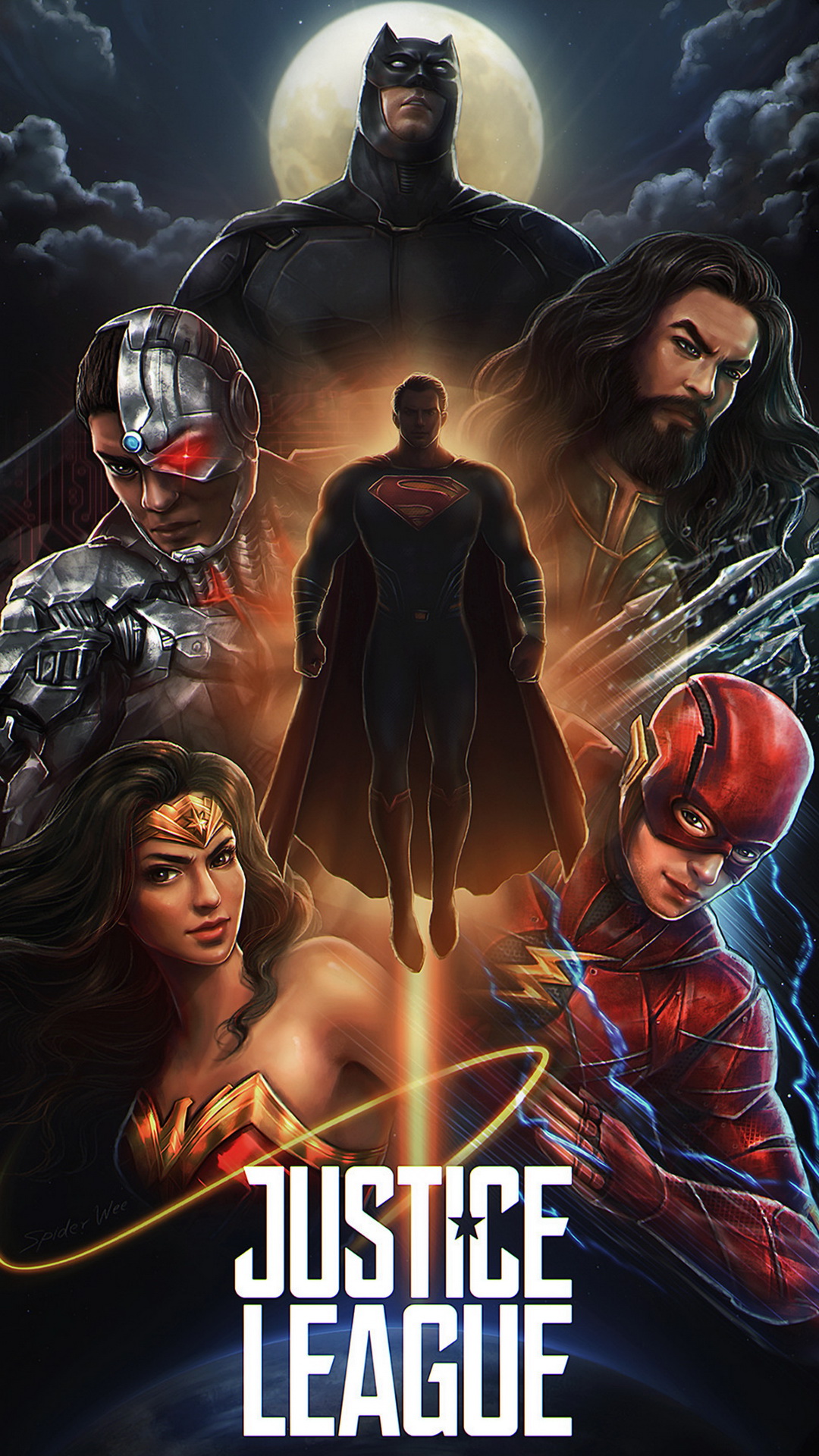Affiche, La Ligue De Justice, Superman, Batman, Batman v Superman Dawn of Justice. Wallpaper in 1080x1920 Resolution