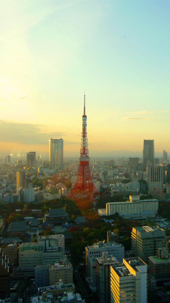 东京塔, 城市, 城市景观, 大都会, 天际线 壁纸 720x1280 允许
