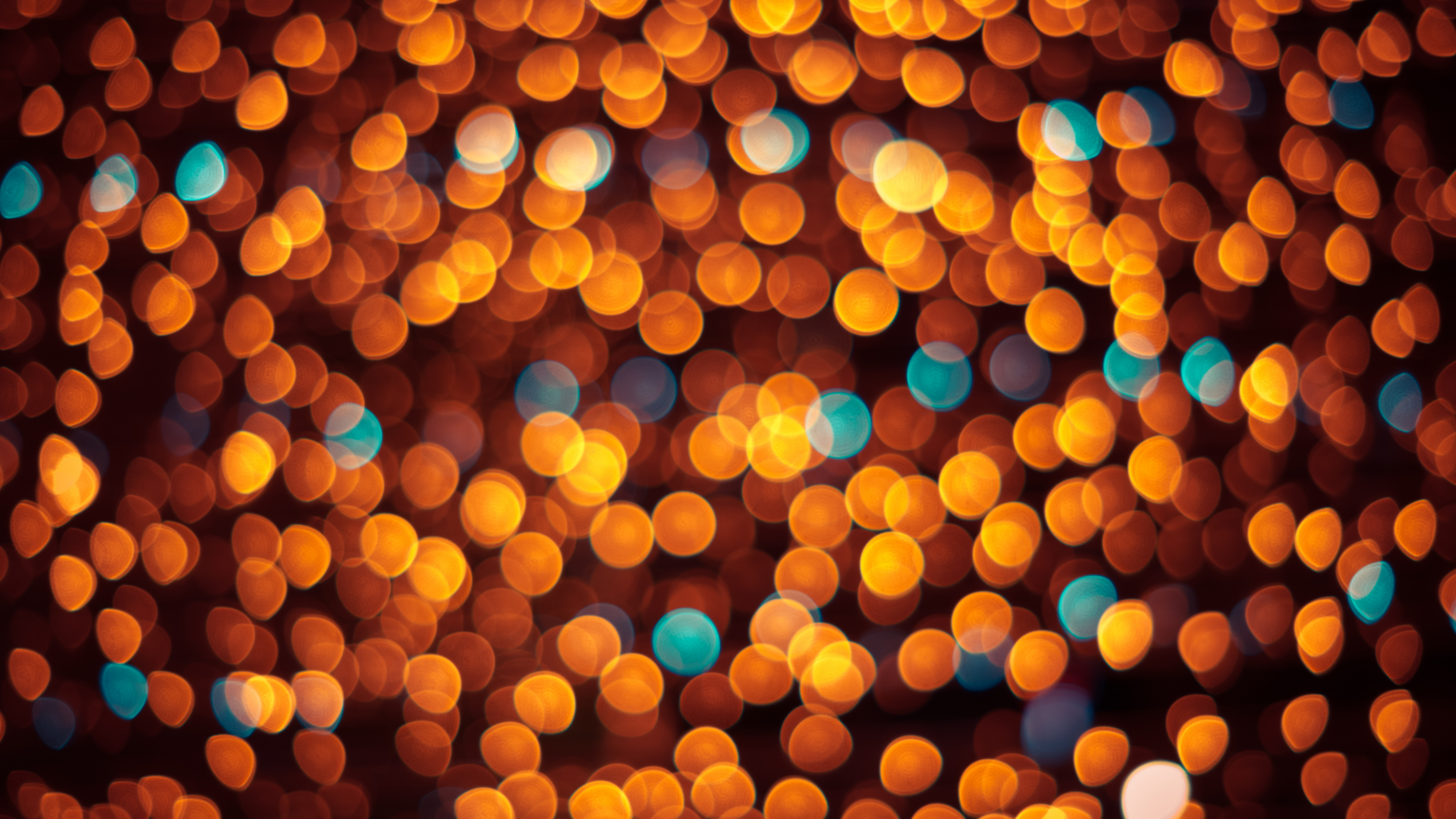 Orange Bokeh Lights During Night Time. Wallpaper in 3840x2160 Resolution