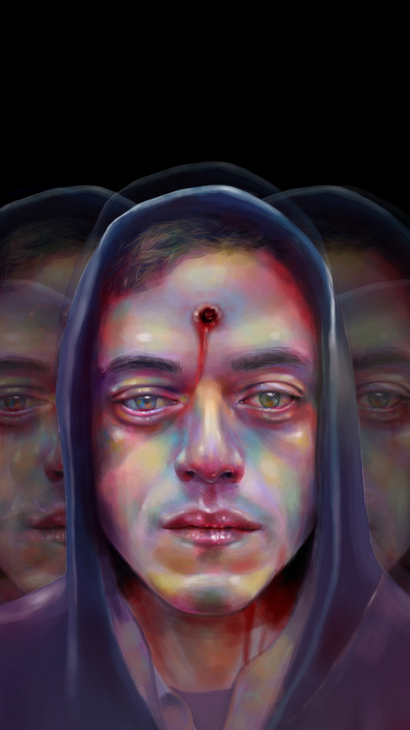 拉米·马利克（Rami Malek）, 艺术, 额头, 肖像, 第一章 壁纸 1440x2560 允许
