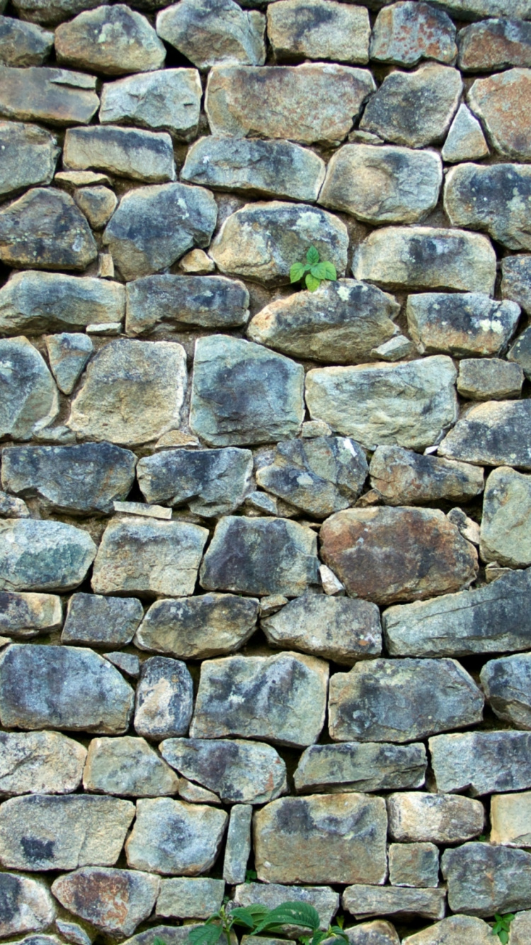 Pared de Ladrillo Marrón y Gris. Wallpaper in 750x1334 Resolution