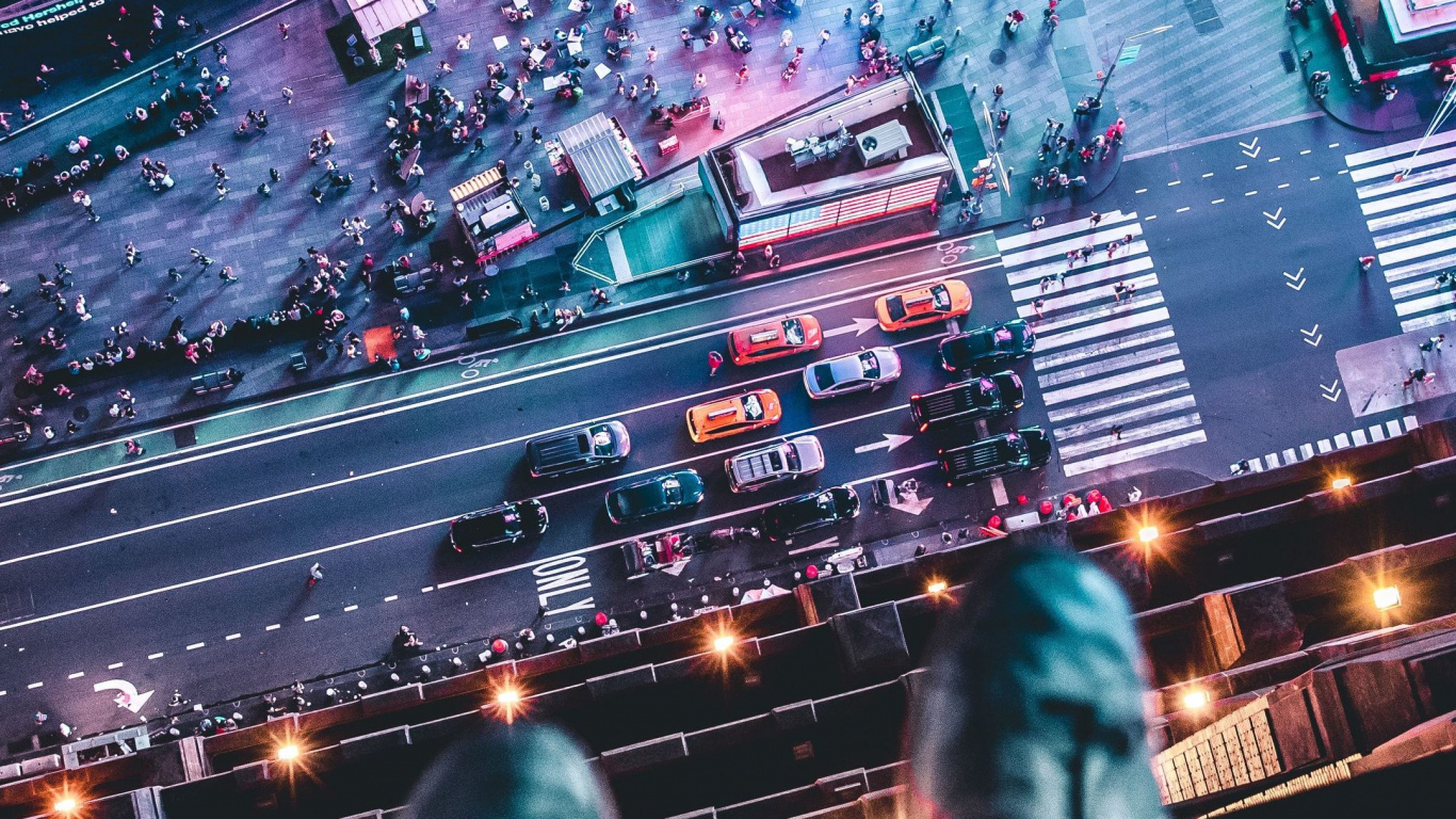 Times Square, Luz, Entretenimiento, Iluminación Automotriz, Edificio. Wallpaper in 1366x768 Resolution