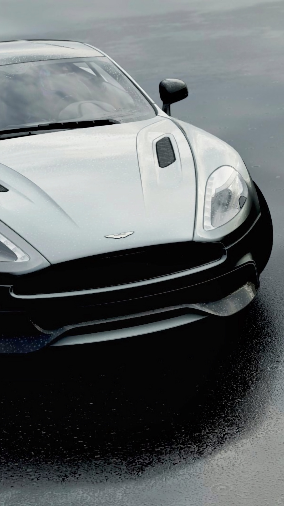 Porsche 911 Blanche Sur Sol Couvert de Neige. Wallpaper in 1080x1920 Resolution