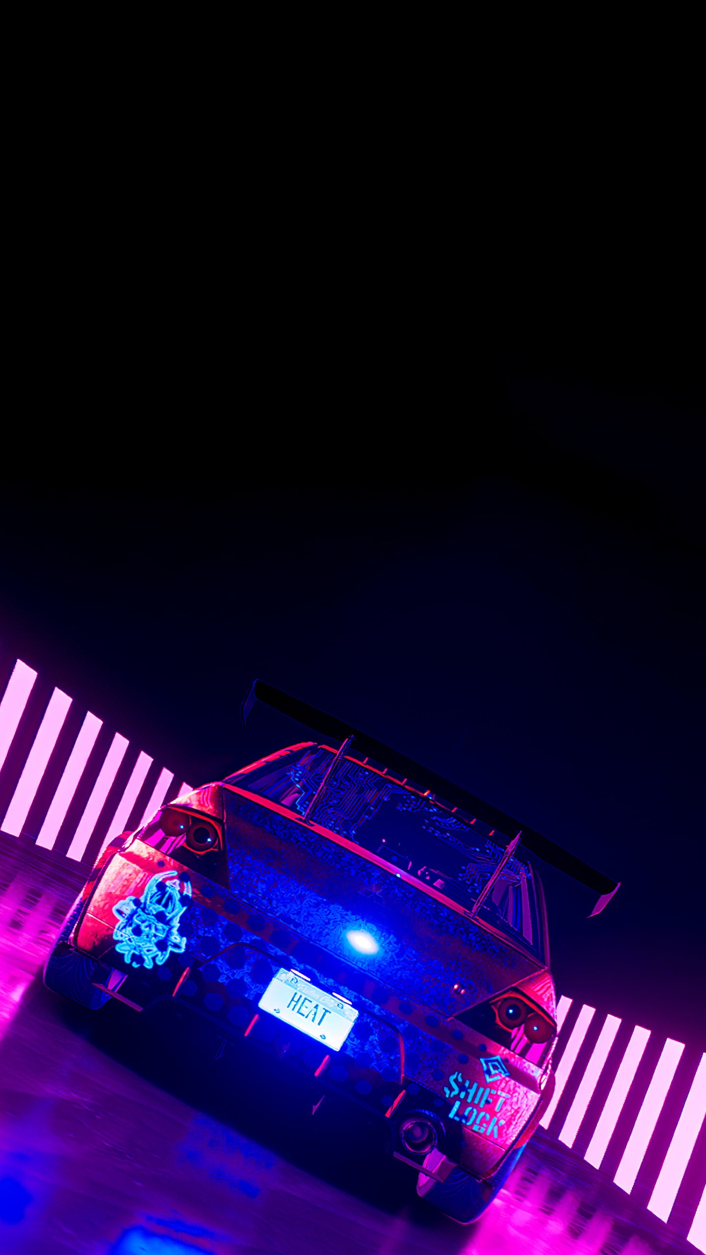 Visual Effect Lighting, Cars, Mitsubishi Motors, Need for Speed Payback, 2010 Mitsubishi Lancer Evolution. Wallpaper in 1440x2560 Resolution