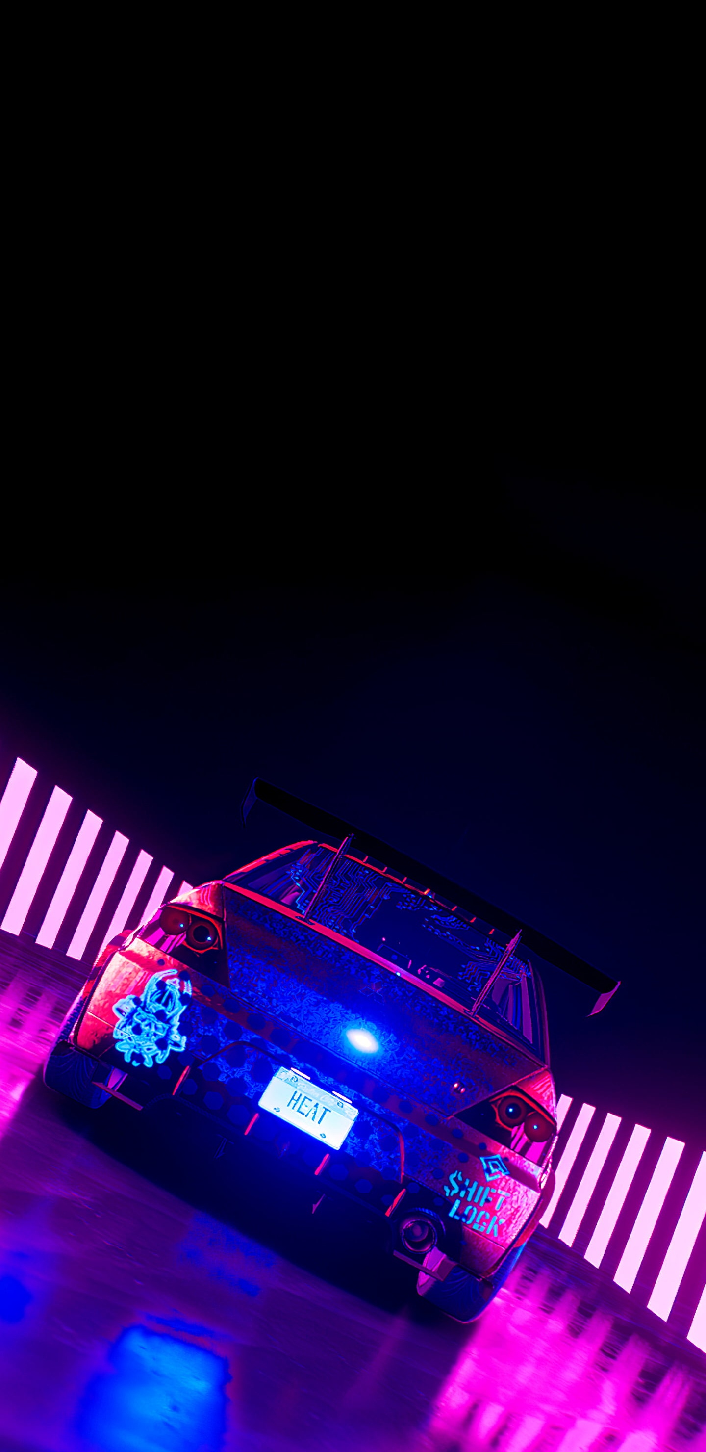 Visual Effect Lighting, Cars, Mitsubishi Motors, Need for Speed Payback, 2010 Mitsubishi Lancer Evolution. Wallpaper in 1440x2960 Resolution