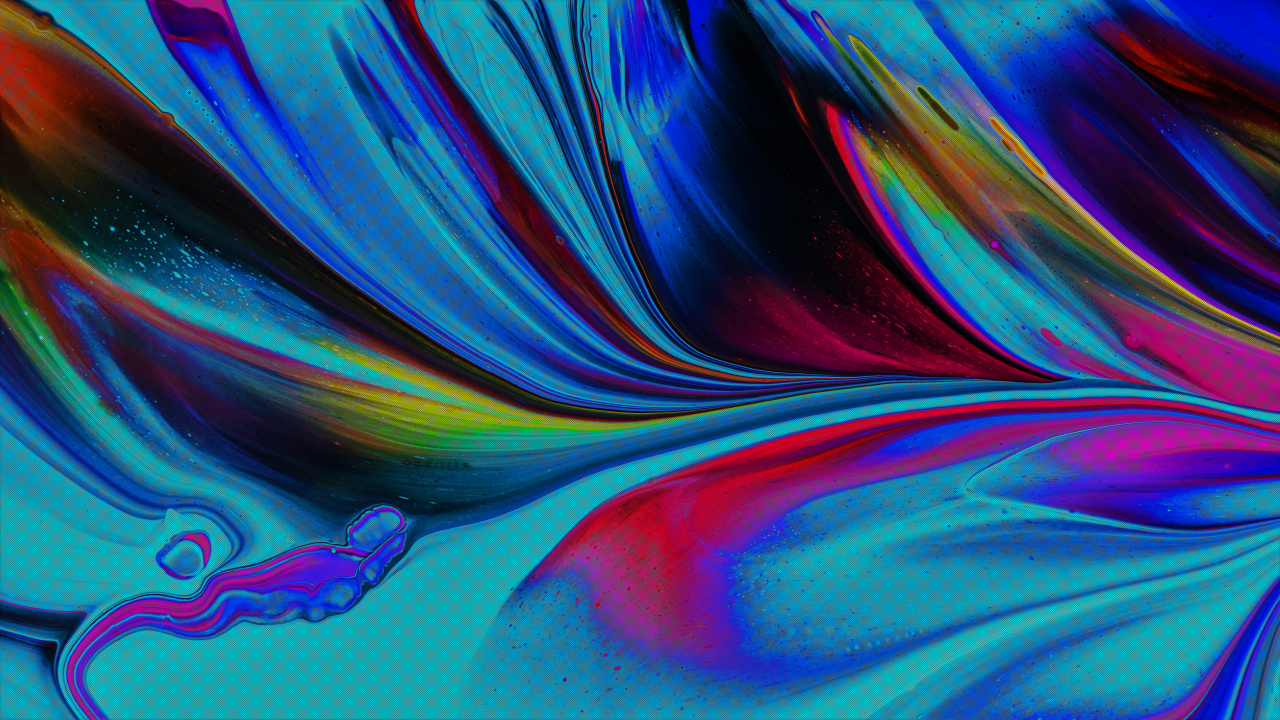 Fractal Art, Colorfulness, Blue, Pattern, Red. Wallpaper in 1280x720 Resolution