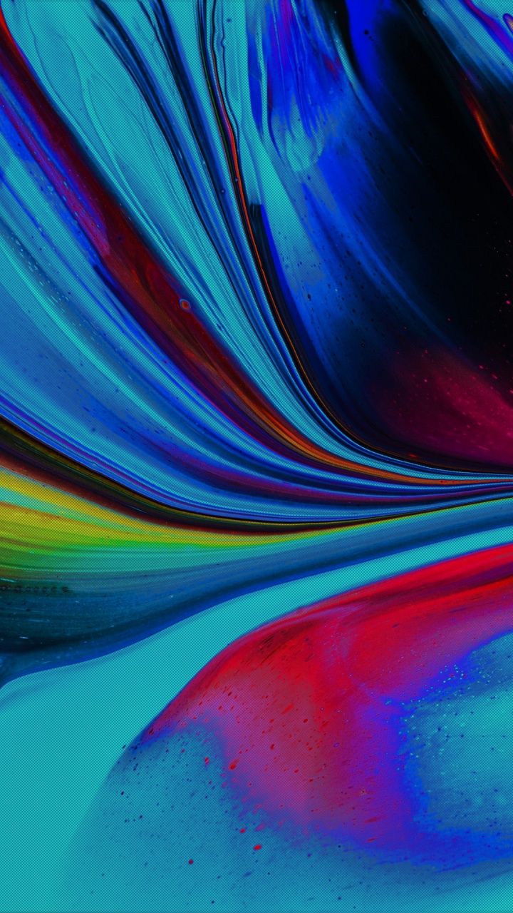 Fractal Art, Colorfulness, Blue, Pattern, Red. Wallpaper in 720x1280 Resolution