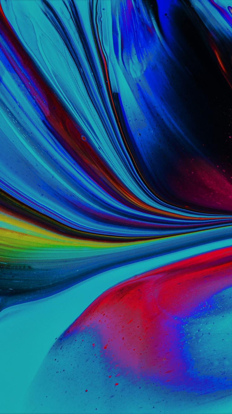 Fractal Art, Colorfulness, Blue, Pattern, Red. Wallpaper in 750x1334 Resolution