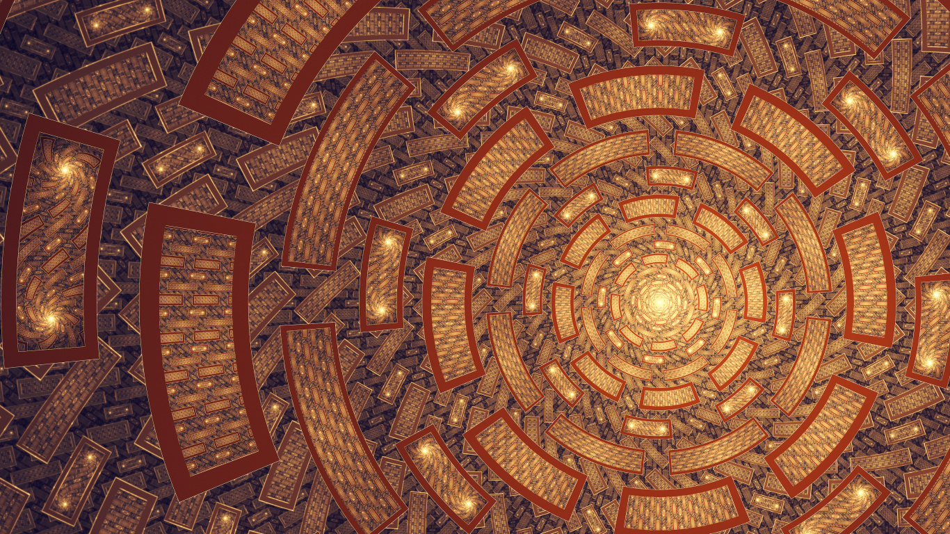 Brown and Beige Round Wall Decor. Wallpaper in 1366x768 Resolution