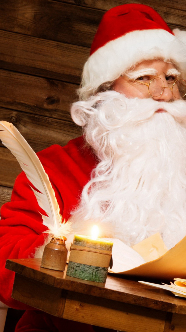 Santa Claus, Christmas, Lap, Holiday, Christmas Decoration. Wallpaper in 750x1334 Resolution