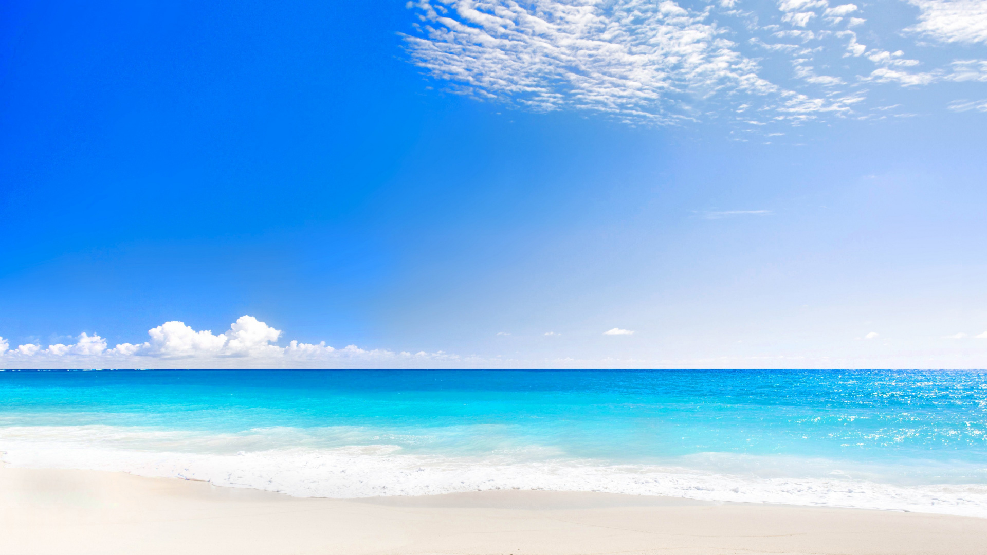 Blue Sea Under Blue Sky During Daytime. Wallpaper in 1920x1080 Resolution