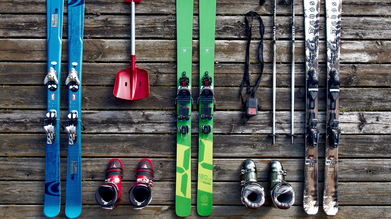 滑雪板, 滑板滑雪, 色彩, 木, 艺术 壁纸 1366x768 允许