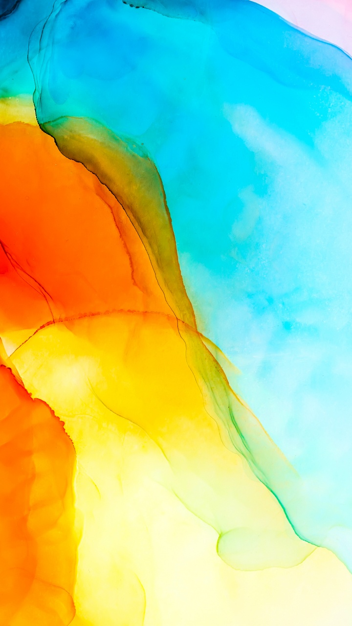 Aquarell-Malerei, Malerei, Azure, Blütenblatt, Farbe. Wallpaper in 720x1280 Resolution