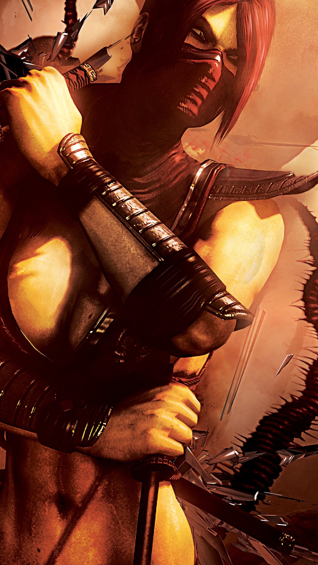 Mortal Kombat, Mortal Kombat x, Mortal Kombat 11, Escarlata, Mujer de Guerrero. Wallpaper in 1080x1920 Resolution
