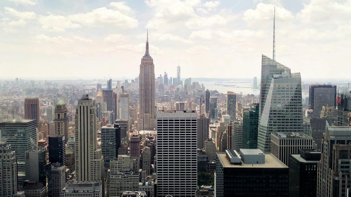 Empire State Building, Cloud, Skyscraper, Building, Daytime. Wallpaper in 1366x768 Resolution