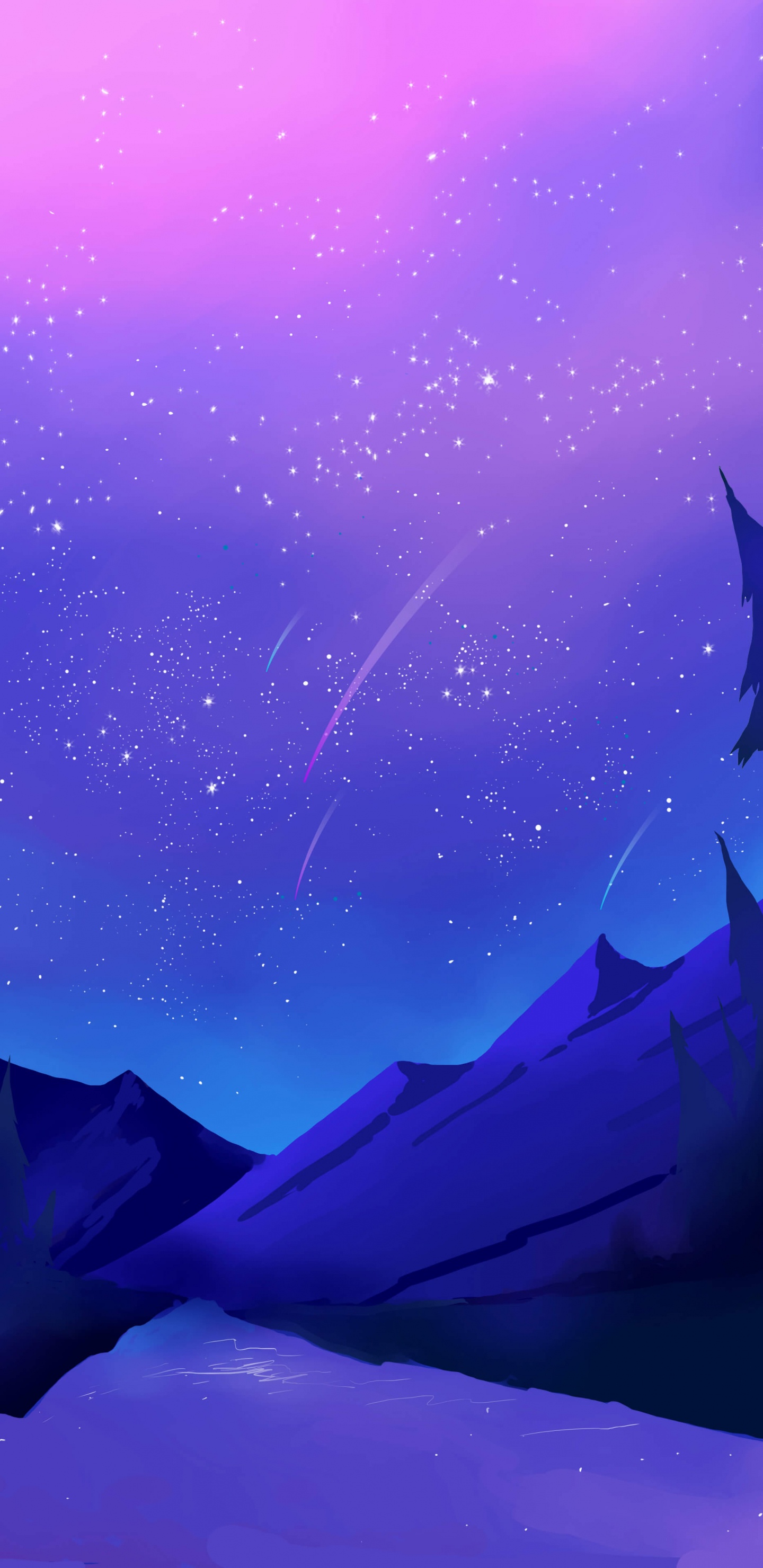 Atmosphère, Blue, Lumière, Purple, Noir. Wallpaper in 1440x2960 Resolution