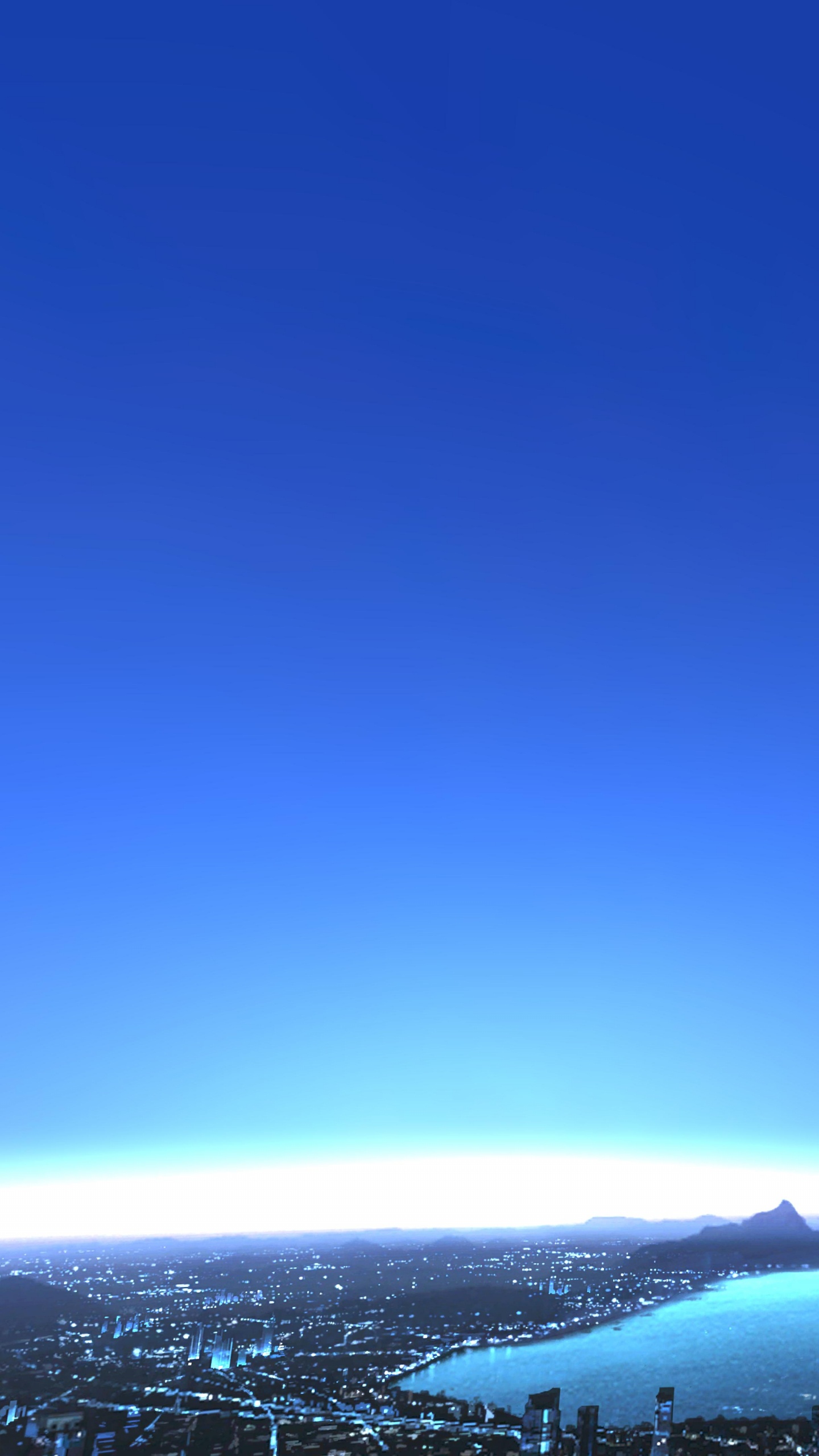 Luftaufnahme Der Stadt Bei Nacht Night. Wallpaper in 1440x2560 Resolution