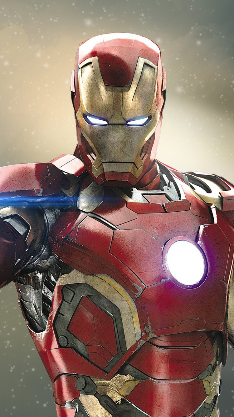 Rote Und Blaue Roboterillustration. Wallpaper in 750x1334 Resolution