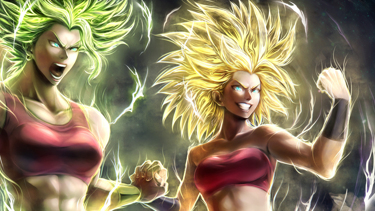 Kale and Caulifla, Dragon Ball Super, Caulifla, Goku, Broly. Wallpaper in 1280x720 Resolution
