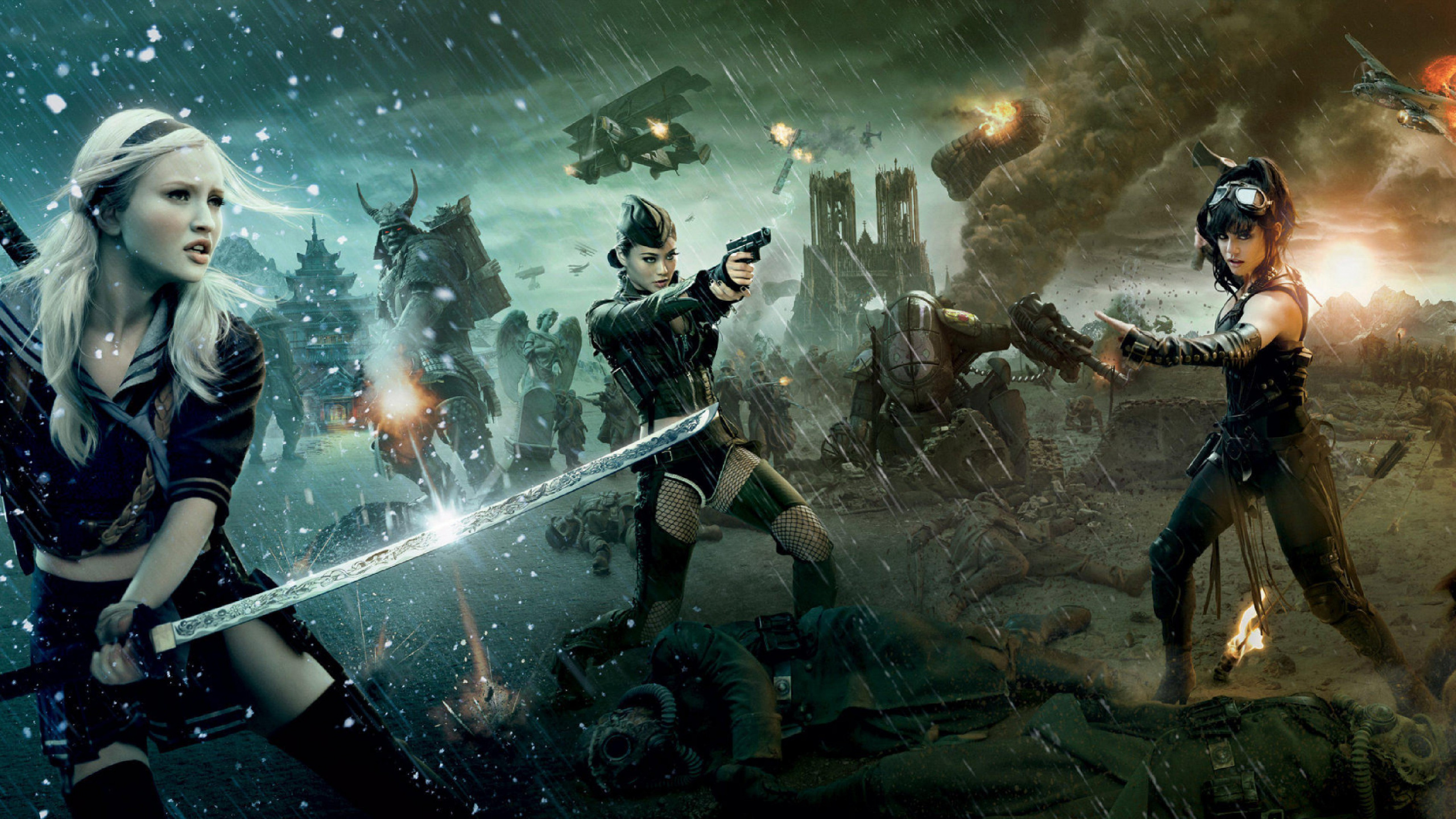 Sucker Punch, Pc-Spiel, Actionfilm, Abbie Cornish, Film. Wallpaper in 2560x1440 Resolution