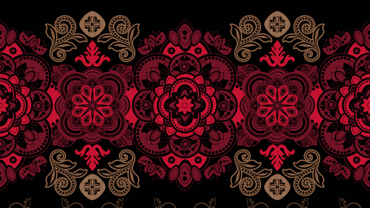 Textil Floral Rojo y Negro. Wallpaper in 1280x720 Resolution