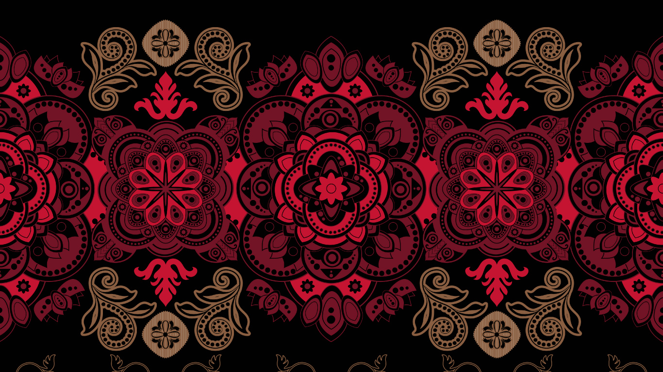 Download 1366x768 Wallpaper Red and Black Floral Textile Red and Black Floral Textile. Wallpaper in 1366x768 Resolution