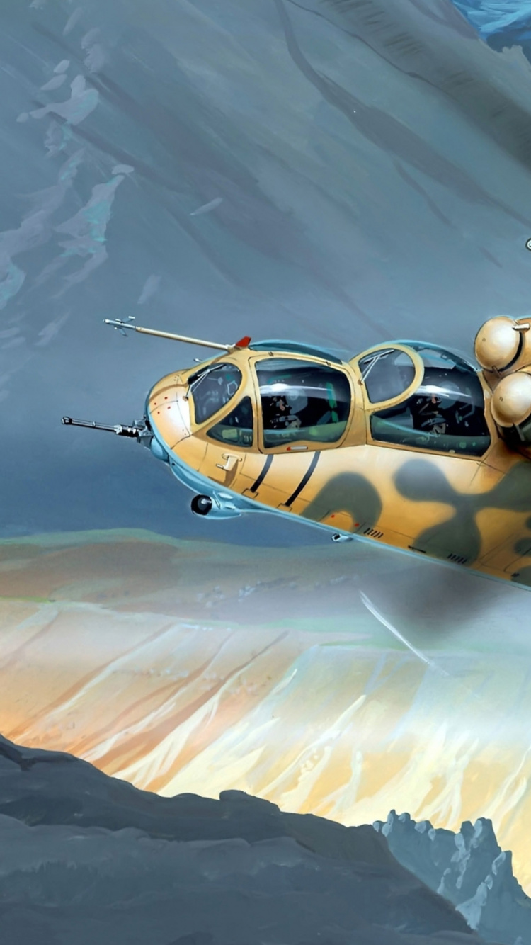 Brown and Black Fighter Plane. Wallpaper in 750x1334 Resolution