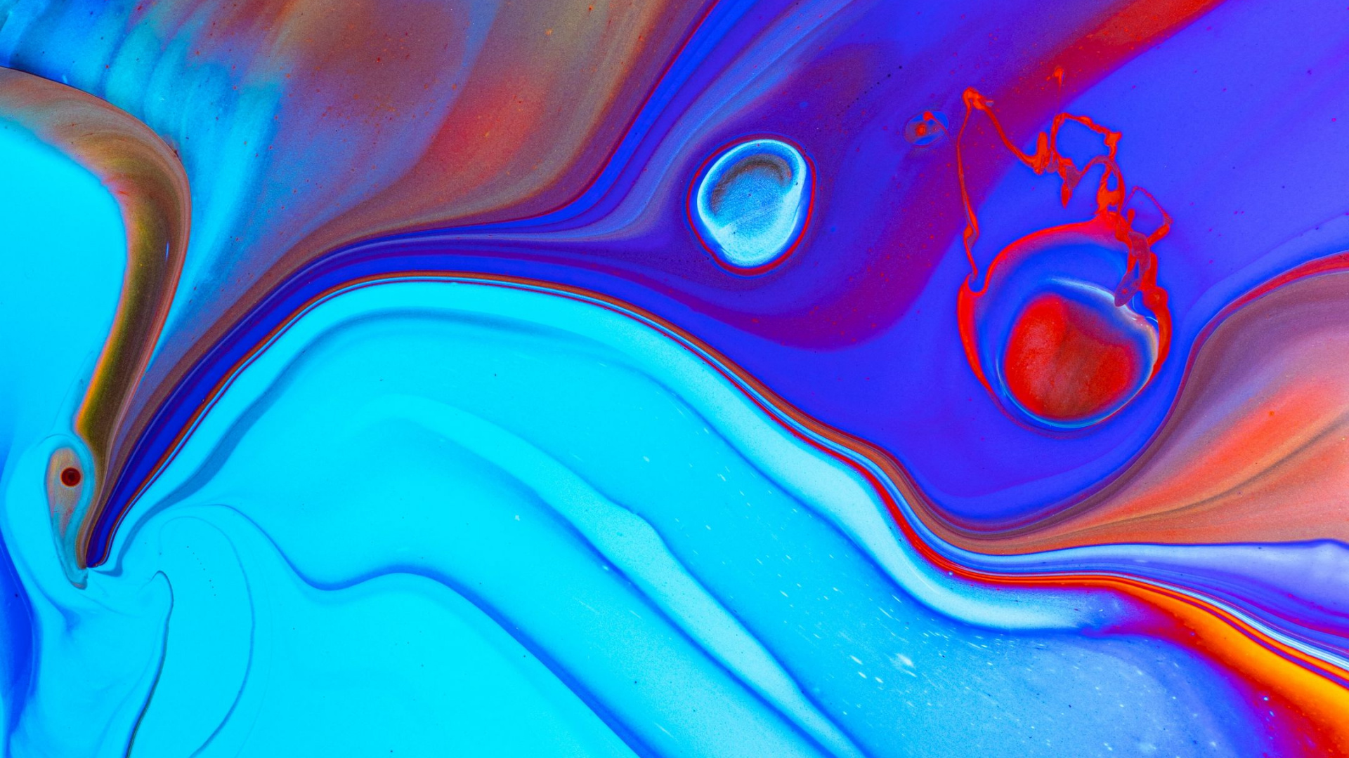 Paint, Art, Liquid, Blue, Purple. Wallpaper in 1920x1080 Resolution