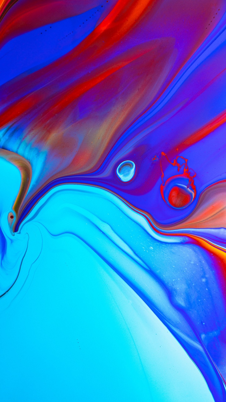Paint, Art, Liquid, Blue, Purple. Wallpaper in 720x1280 Resolution