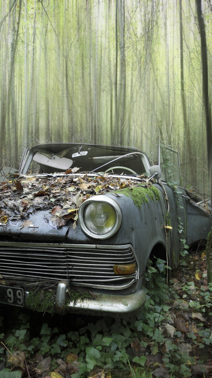 Voiture Ancienne en Noir et Blanc. Wallpaper in 720x1280 Resolution