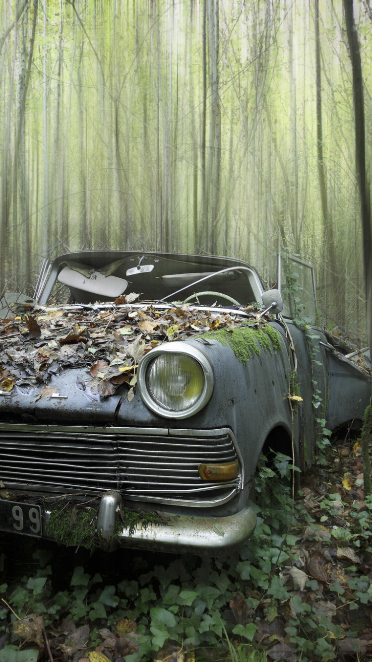 Voiture Ancienne en Noir et Blanc. Wallpaper in 750x1334 Resolution