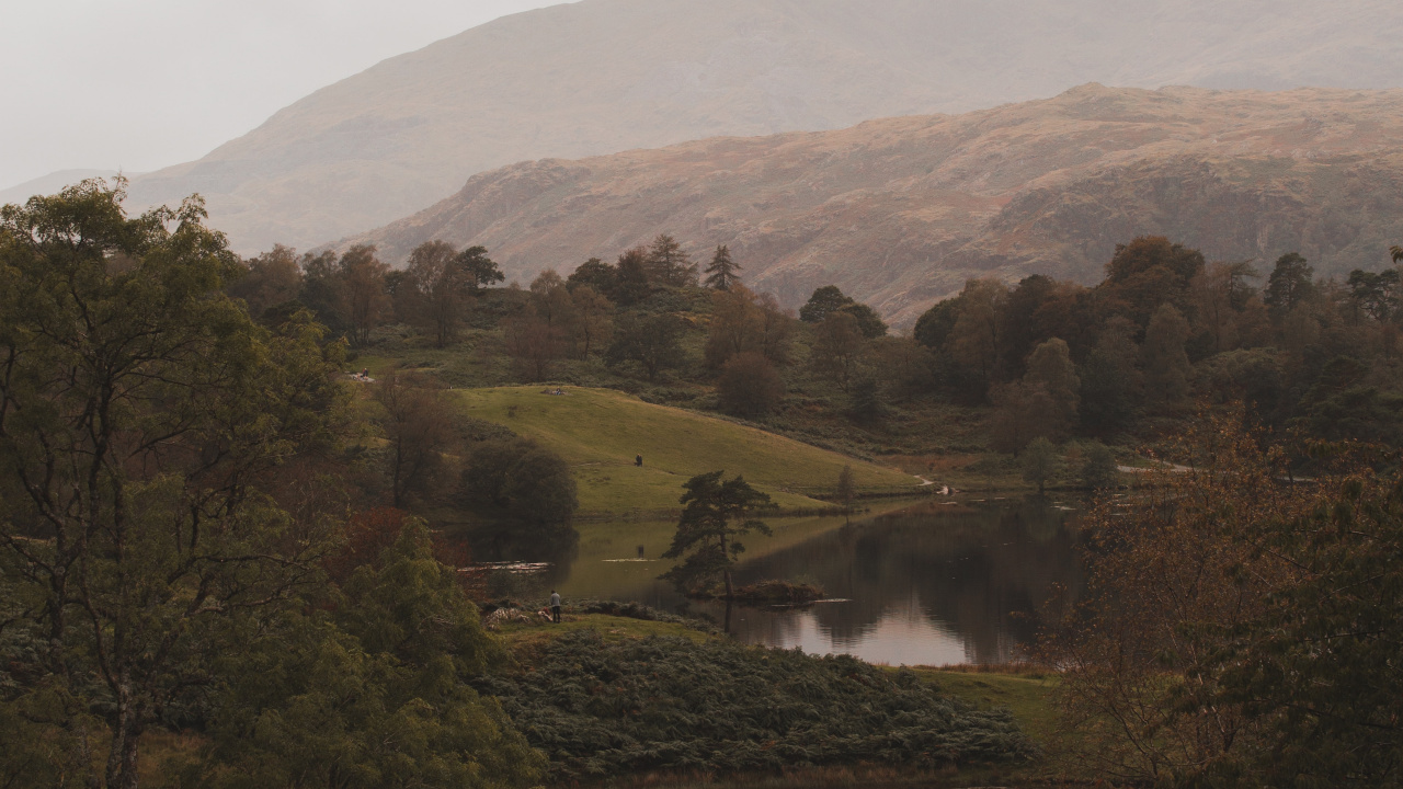 Naturaleza, Highland, Agua, Colina, Lago. Wallpaper in 1280x720 Resolution
