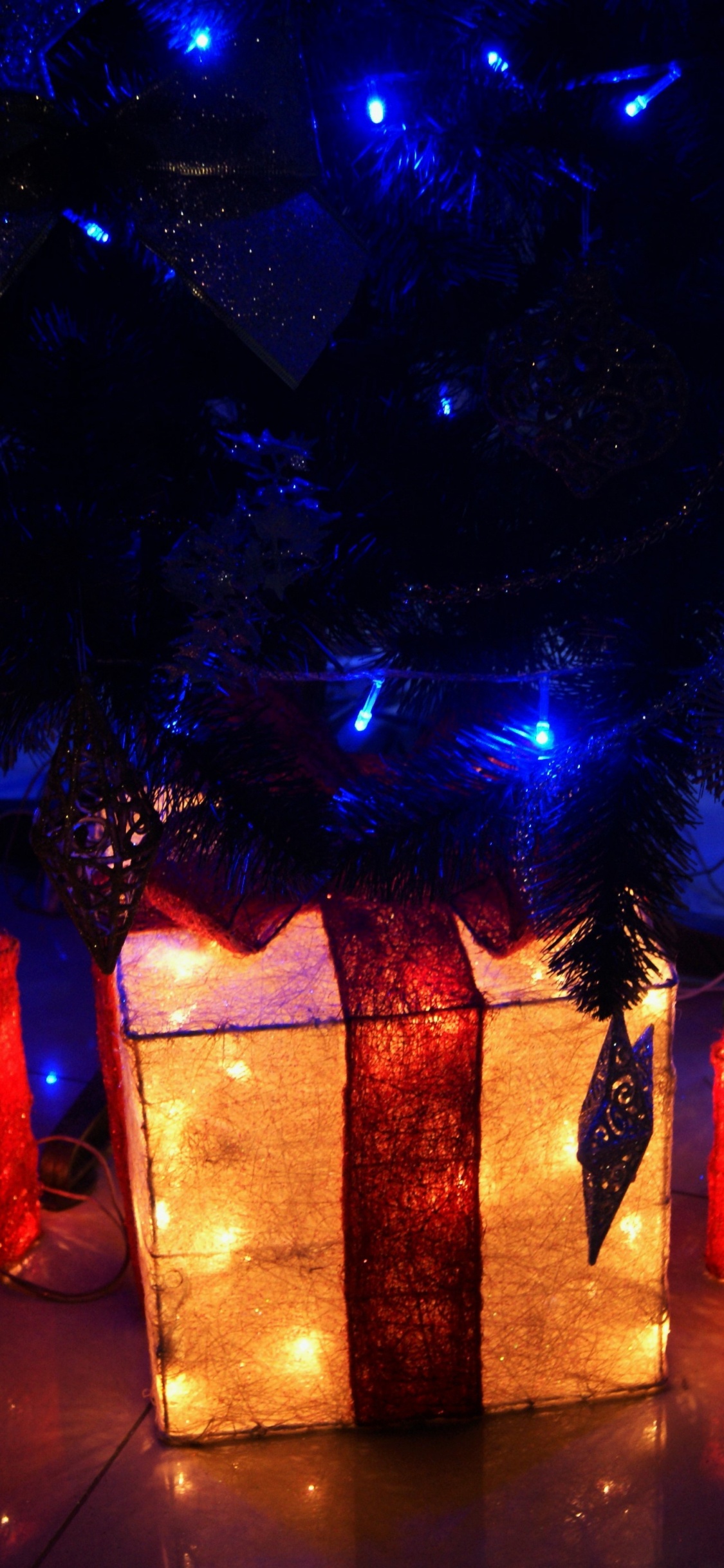 Light, Christmas Lights, New Year, Christmas Day, New Year Tree. Wallpaper in 1125x2436 Resolution