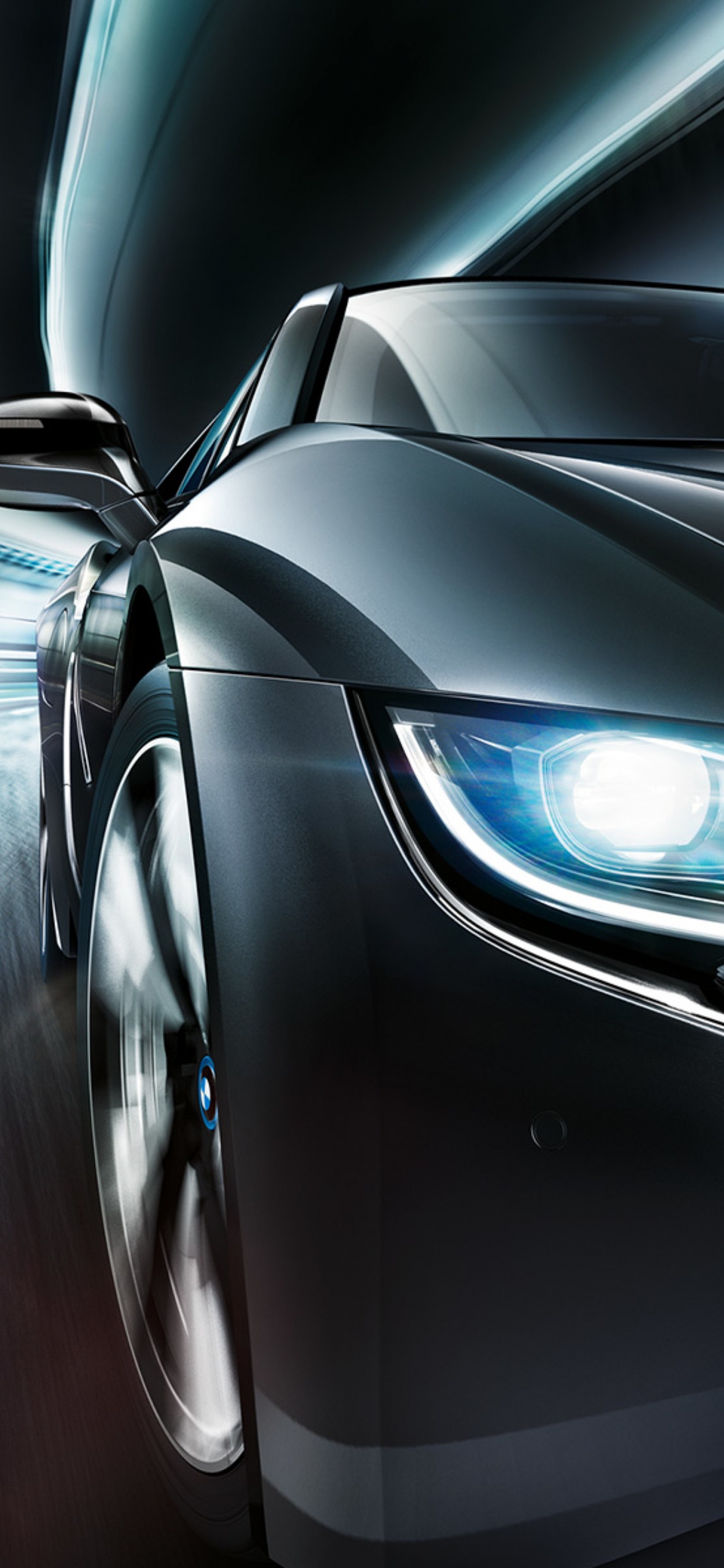 Puerta de Coche Negra y Plateada. Wallpaper in 1242x2688 Resolution