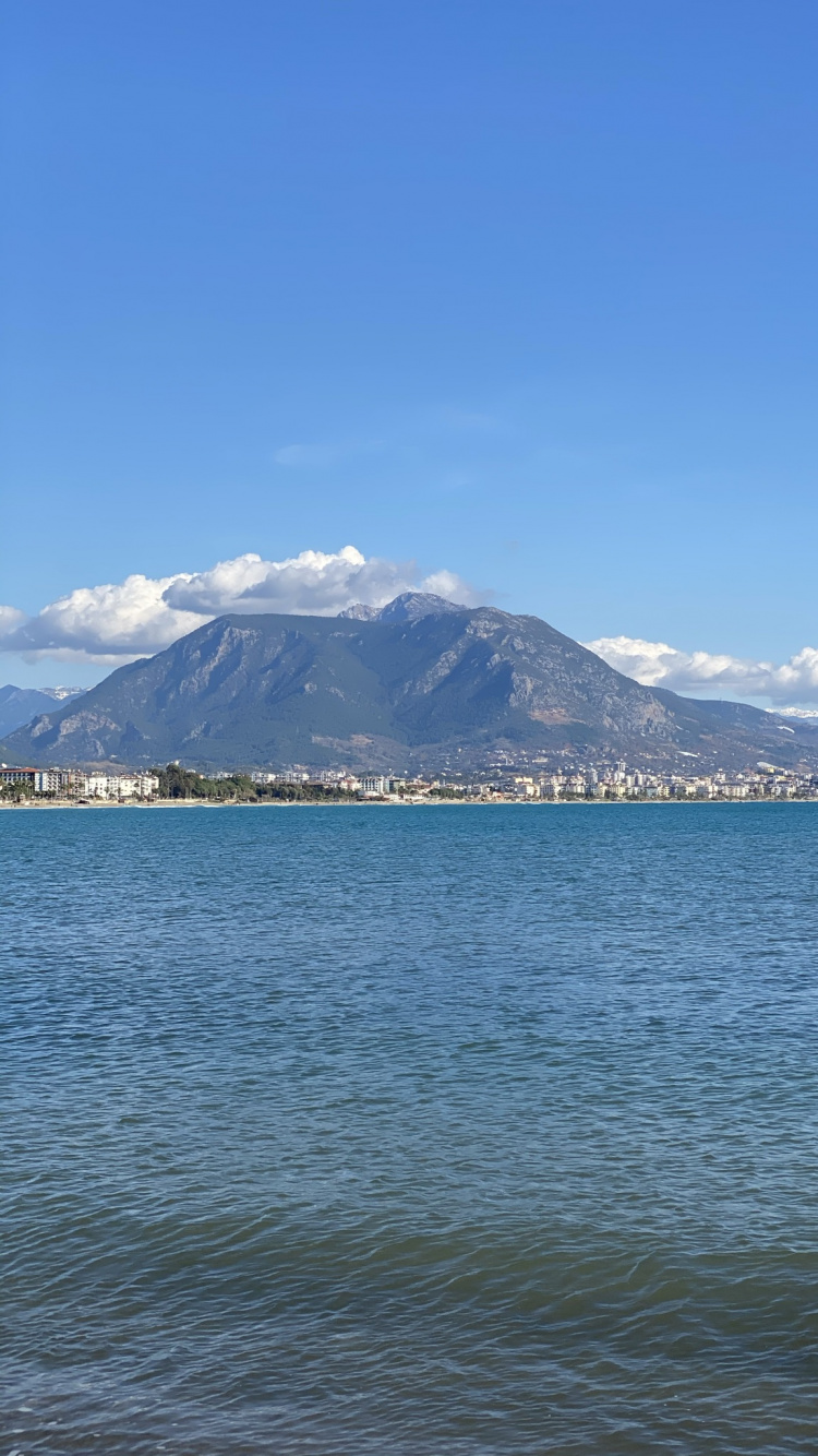 Alanya Castle-ikale, Water, Cloud, Mountain, Lake. Wallpaper in 750x1334 Resolution