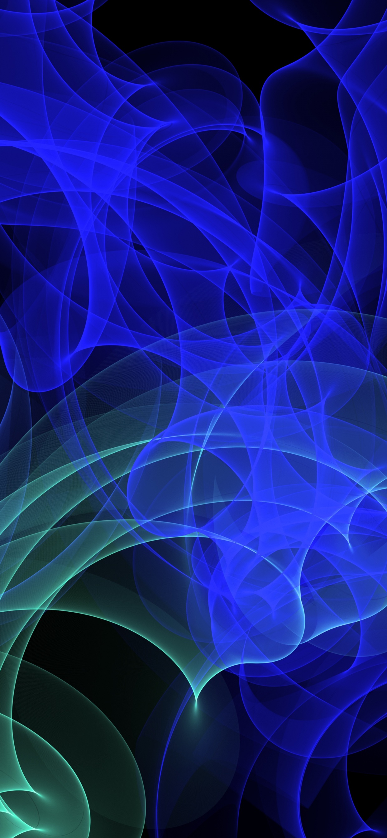 电蓝色的, 分形技术, 光, Azure, 钴蓝色的 壁纸 1242x2688 允许